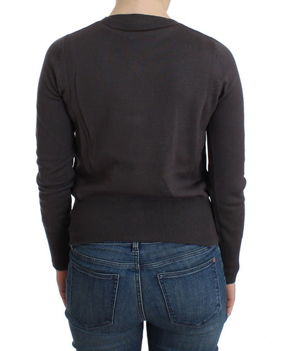 John Galliano Lila Wolle Pailletten Strickjacke Pullover
