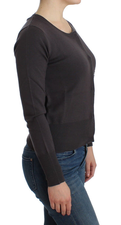 John Galliano Lila Wolle Pailletten Strickjacke Pullover