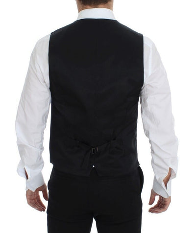 Dolce & Gabbana Graue Wolle Formal Dress Vest Gilet Weste