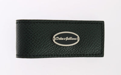 Dolce & Gabbana Magnet-Geldklammer aus grünem Leder