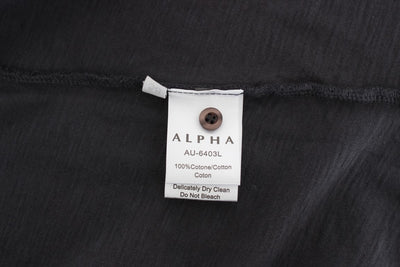 Alpha Massimo Rebecchi Graues Baumwollhemd mit Knopfleiste