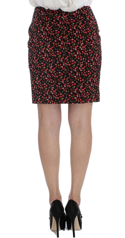 BENCIVENGA Schwarzer Multicolor Floral Anzug