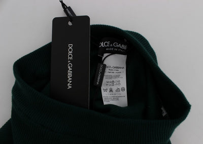 Dolce & Gabbana Grüne Kaschmir-Stretch-Strumpfhose Hose