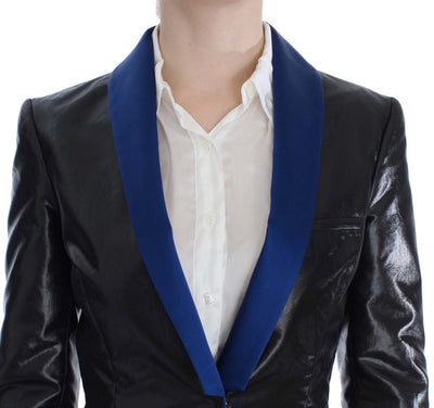 Exte Schwarz Blau Zweiteiliger Anzug Rock &amp