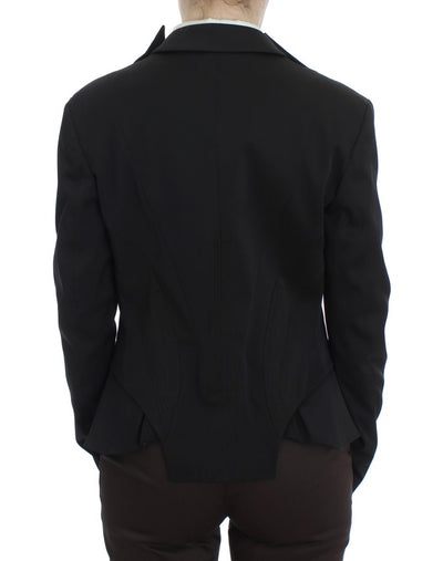 Exte Schwarze einreihige Blazerjacke aus Stretch