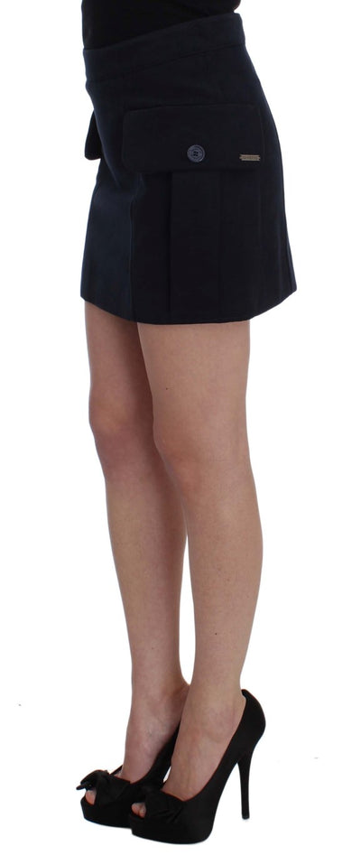 GF Ferre Blauer Baumwoll-Denim-Minirock
