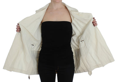 PLEIN SUD Weißer Trenchcoat Jacke