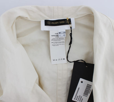 PLEIN SUD Weißer Trenchcoat Jacke