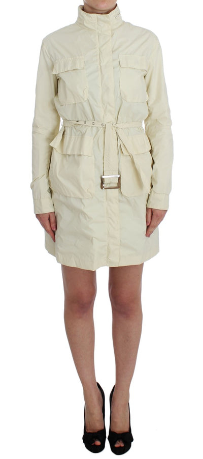 P.A.R.O.S.H. Beige wetterfester Trenchcoat Mantel