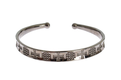 Nialaya Grauer Rhodium 925 Silber-Armreif