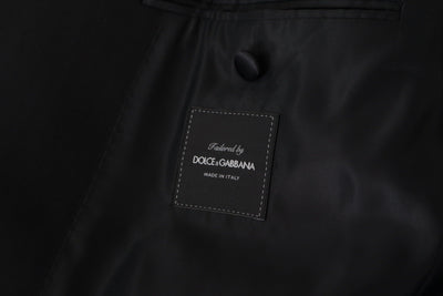 Dolce & Gabbana Schwarzer doppelreihiger Mantel Blazer Jacke