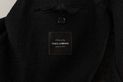 Dolce & Gabbana Schwarzer einreihiger Mantel Männer Blazer