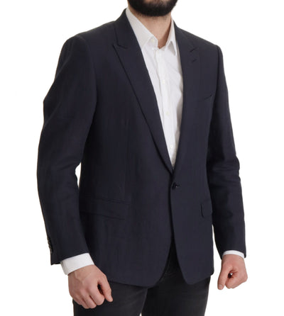 Dolce & Gabbana Dunkelblau ALTA SARTORIA Jacke Mantel Blazer