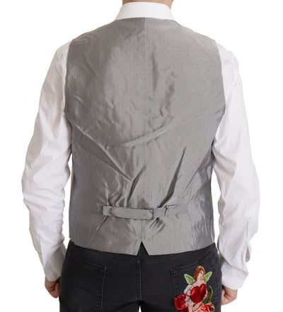 Dolce & Gabbana Grauer Seidenblazer einreihig 2tlg.