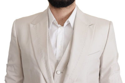 Dolce & Gabbana Grauer Seidenblazer einreihig 2tlg.