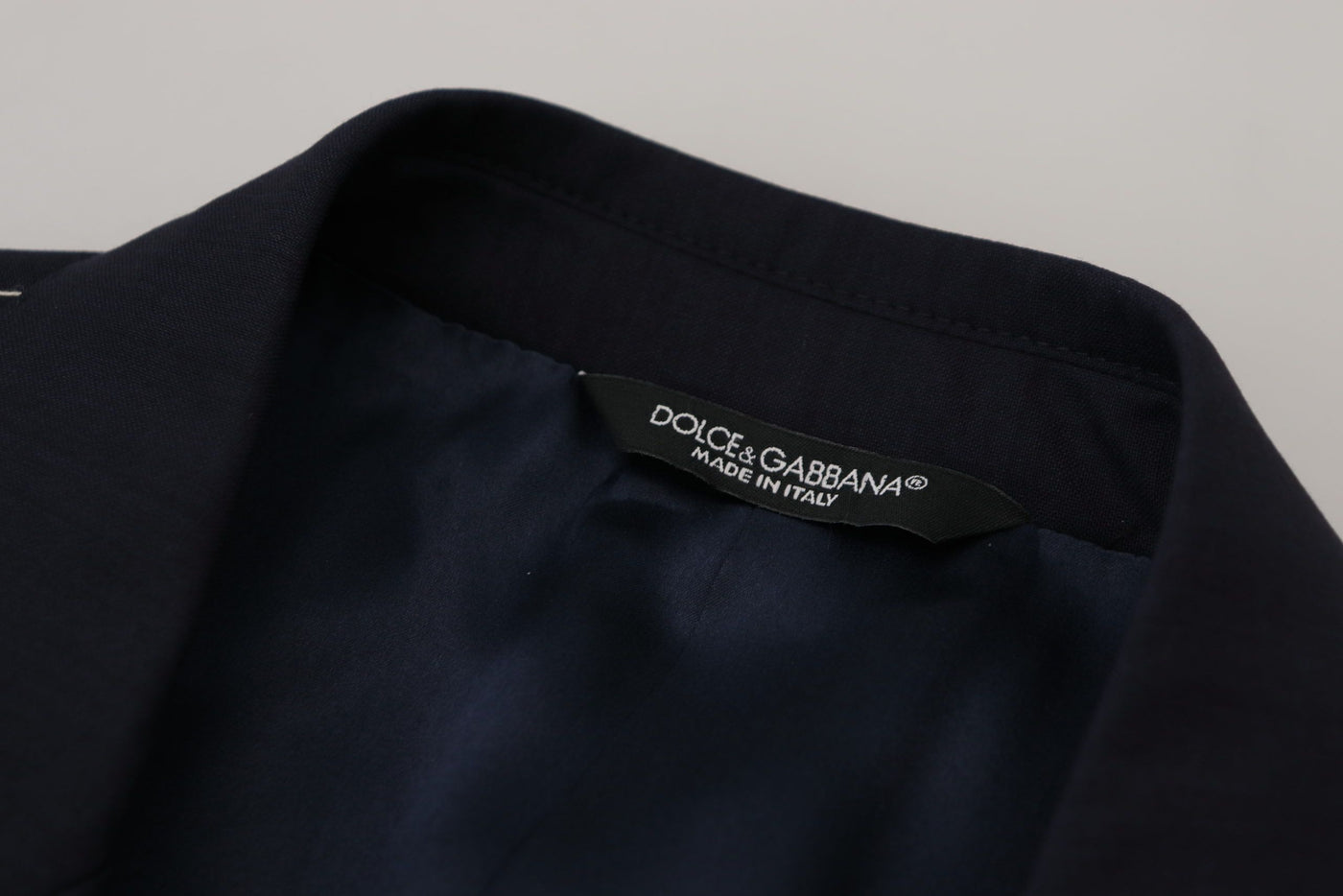 Dolce & Gabbana Blauer einreihiger Wollmantel Blazer