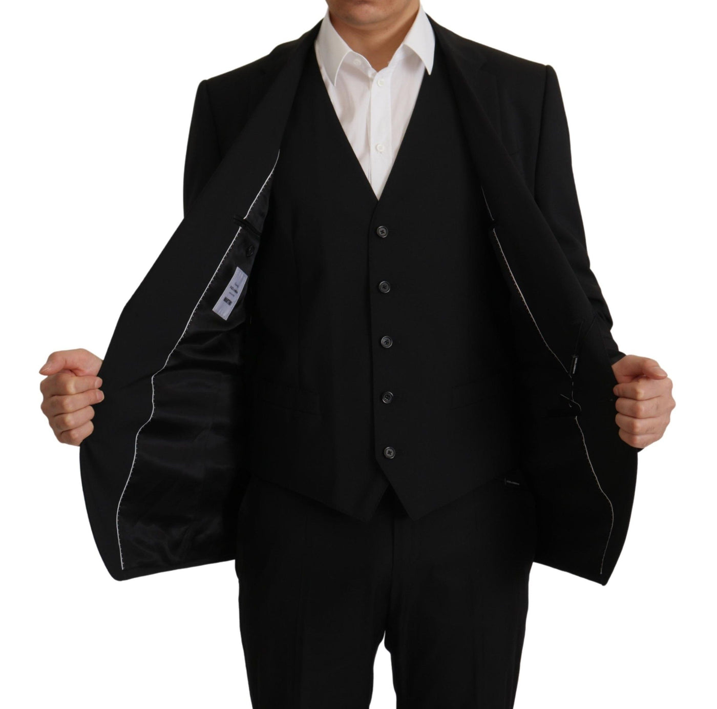 Dolce & Gabbana Schwarze Jacke Weste 2 Stück MARTINI Blazer