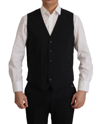Dolce & Gabbana Schwarze Jacke Weste 2 Stück MARTINI Blazer