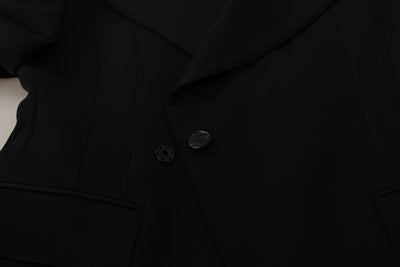 Dolce & Gabbana Schwarze einreihige Wolljacke Blazer