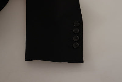 Dolce & Gabbana Schwarze einreihige Wolljacke Blazer
