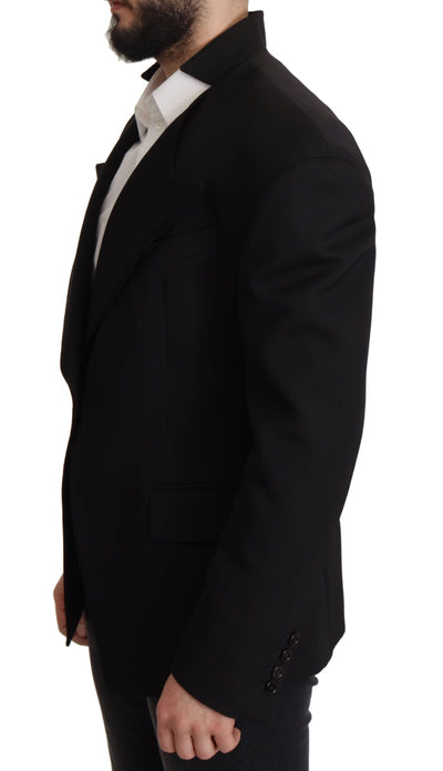 Dolce & Gabbana Schwarze einreihige Wolljacke Blazer