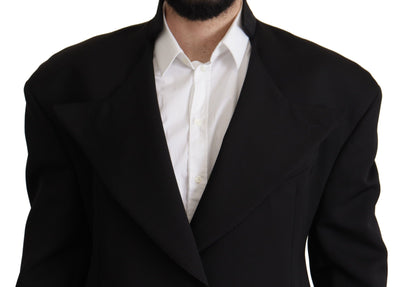 Dolce & Gabbana Schwarze einreihige Wolljacke Blazer