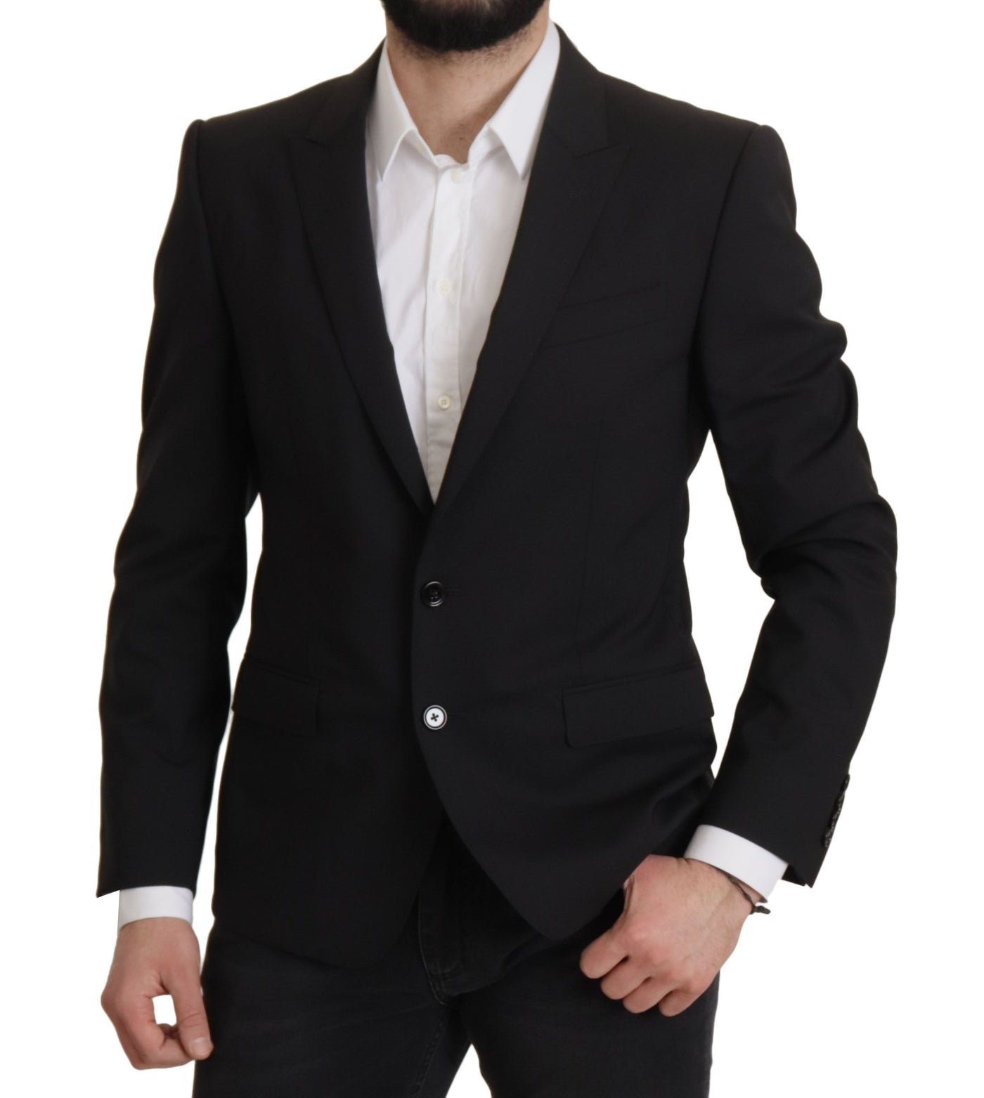 Dolce & Gabbana Schwarze einreihige Jacke MARTINI Blazer