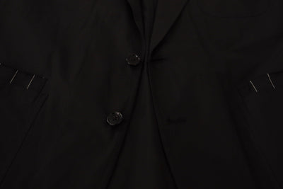Dolce & Gabbana Schwarze einreihige Blazerjacke aus Baumwolle