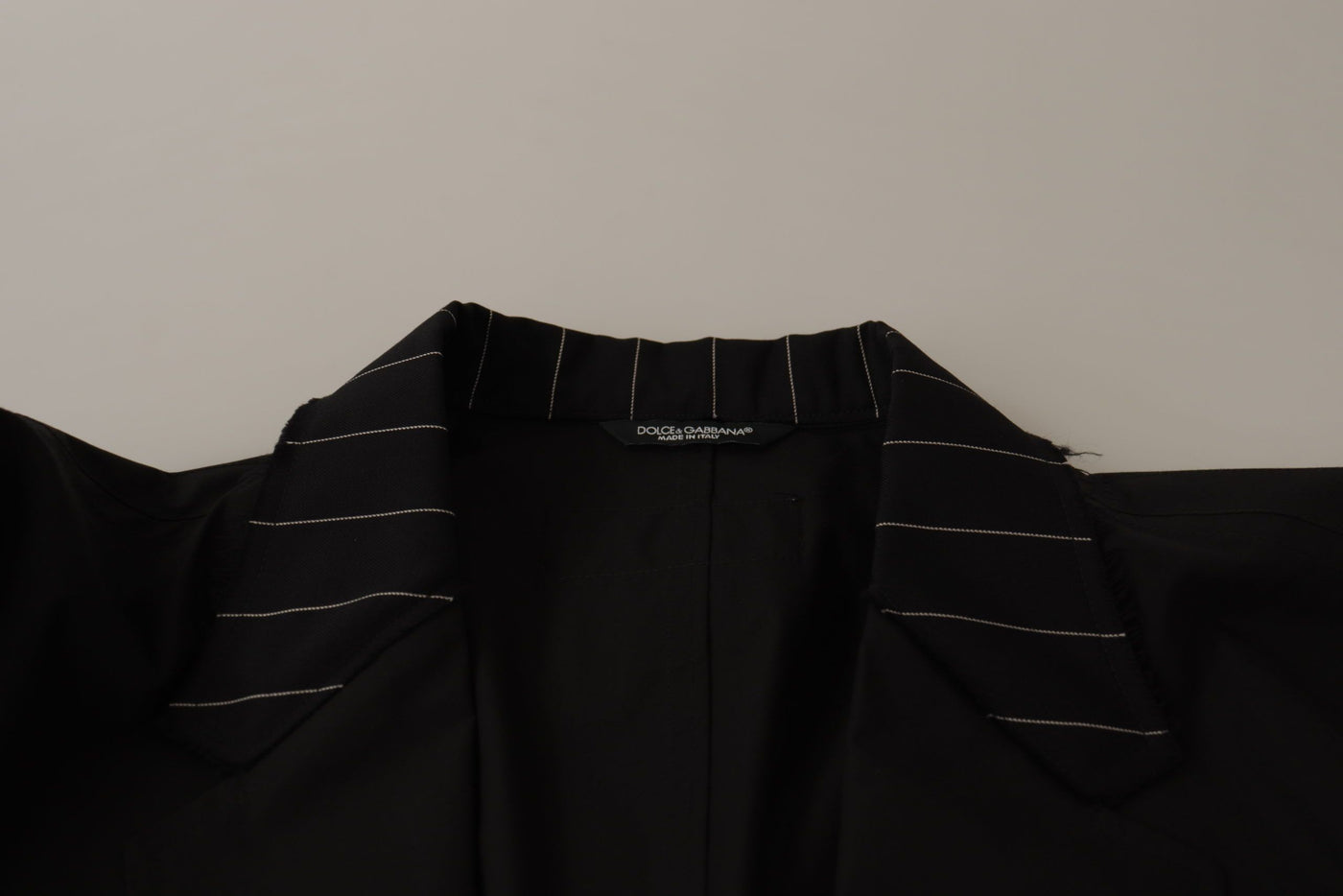 Dolce & Gabbana Schwarze einreihige Blazerjacke aus Baumwolle