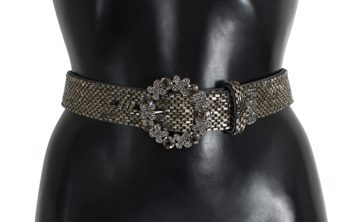Dolce & Gabbana Paillettenbesetzter Taillengürtel mit Kristallschnalle