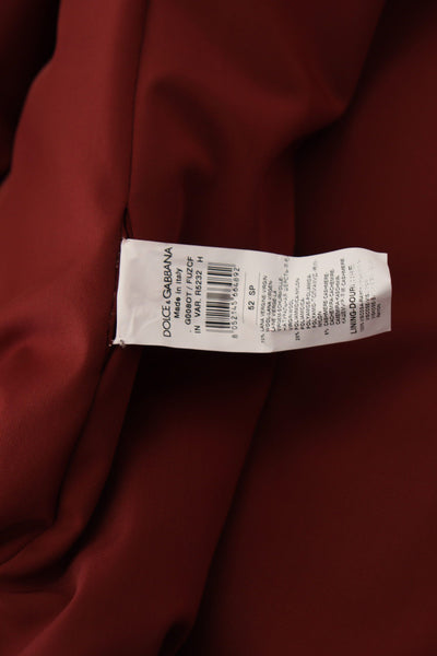 Dolce & Gabbana Roter Wollmantel Zweireiher Jacke