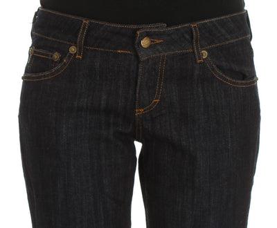 Cavalli Blaue Straight Fit Stretch Jeans aus Baumwolle