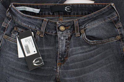 Cavalli Blaue Waschung Baumwollmischung Slim Fit Jeans