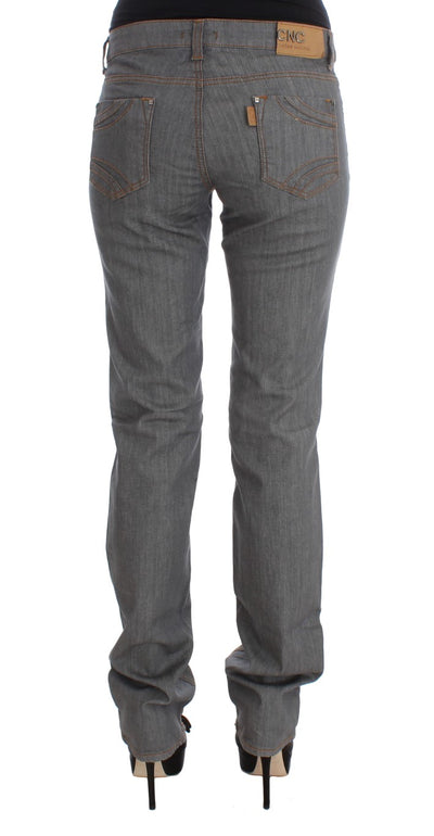 Costume National Graue Denim-Jeans aus Baumwolle mit normaler Passform