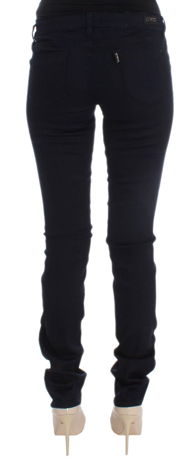 Costume National Blaue Slim Fit Jeans aus Baumwollmischung