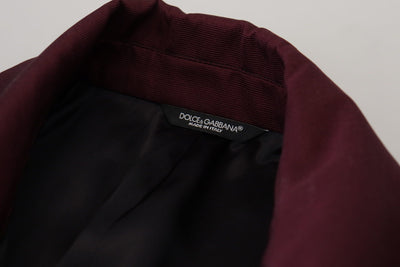 Dolce & Gabbana Zweireihige Jacke aus Polyester in Bordeaux