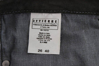 Costume National Grüne Slim Fit Jeans aus Baumwollmischung