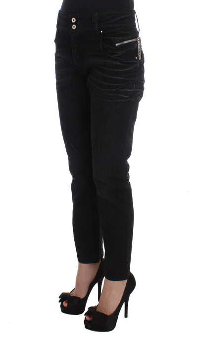 Costume National Schwarze Baumwolle Slouchy Slims Fit Jeans