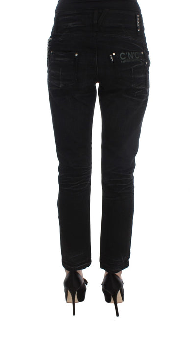 Costume National Schwarze Baumwolle Slouchy Slims Fit Jeans