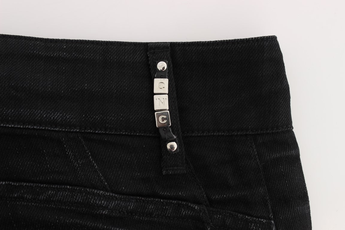 Costume National Schwarze Baumwolle Slouchy Slims Fit Jeans
