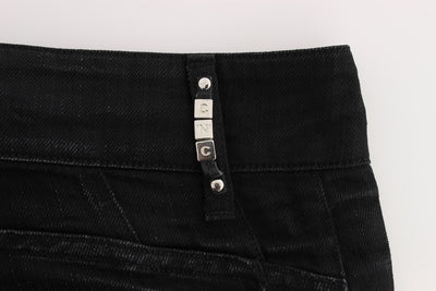 Costume National Schwarze Baumwolle Slouchy Slims Fit Jeans