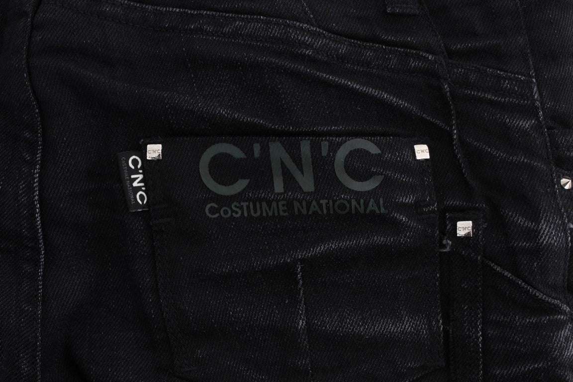 Costume National Schwarze Baumwolle Slouchy Slims Fit Jeans