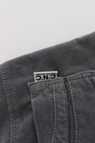 Costume National Graue Baumwolle Super Slim Corduroys Jeans