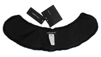 Dolce & Gabbana Schwarzer Nerzpelz-Schulterkragen-Schal