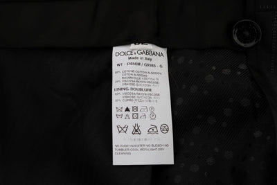Dolce & Gabbana Blau gestreiftes Baumwollkleid Formelle Hose