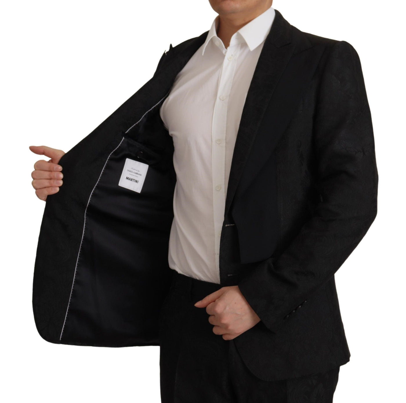Dolce & Gabbana Schwarzer Polyester Anzug 2 Stück MARTINI