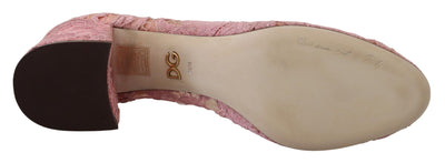Dolce & Gabbana Rosa Taormina Spitze Kristall Pumps Pastell Schuhe