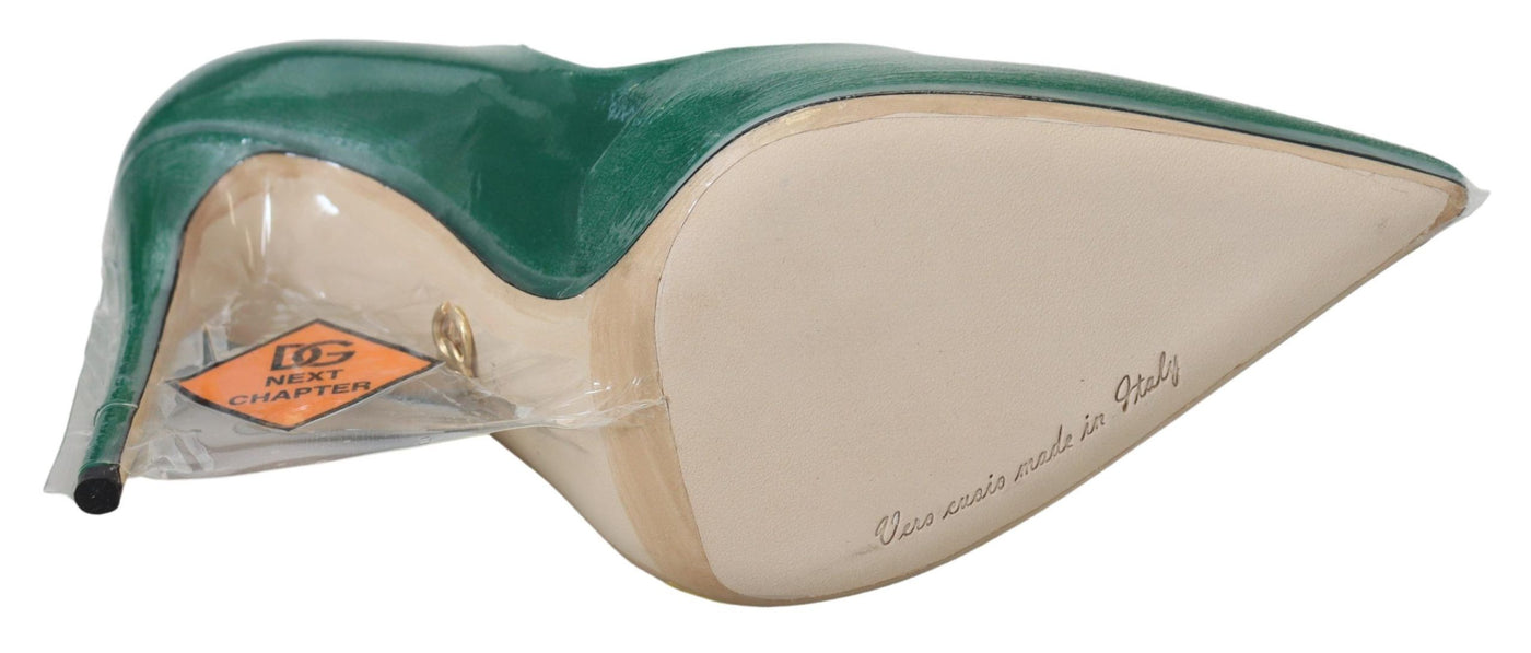 Dolce & Gabbana Grün Leder Absätze Pumps Kunststoff Schuhe