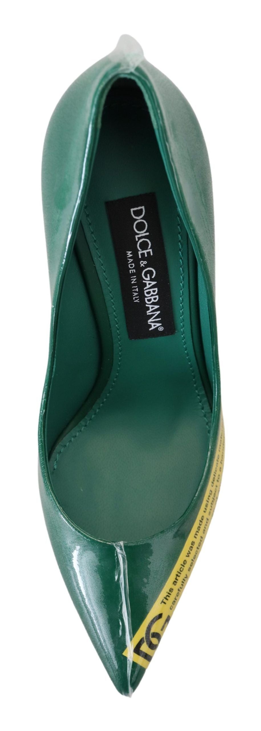 Dolce & Gabbana Grün Leder Absätze Pumps Kunststoff Schuhe