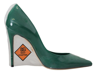 Dolce & Gabbana Grün Leder Absätze Pumps Kunststoff Schuhe